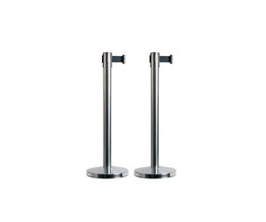 Colonnine segnapercorso Budget Retractable - altezza 88 cm - nastro nero da 210
