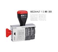 COLOP 04000/WD Ribbon Stamp - 4 mm Date, 12 Texts, 6 x 5 x 2 cm Single