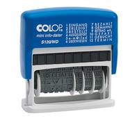 Colop 104959 mini info-dater S120/WD Timbro data 47 x 4 mm (L x A) Blu, Grigio