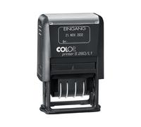 COLOP Timbro della data Printer S 260/L1 con testo "Ingresso", lingua: tedesco (D02), colore: blu/rosso