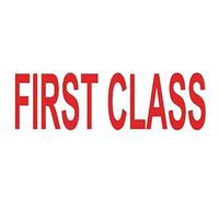 Colop"First Class" Green Line Word Stamp - Red,38 x 14mm