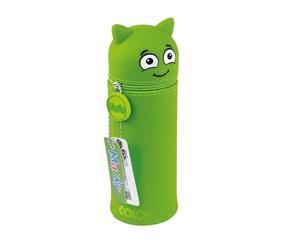 Colop MARKY C169878 - Astuccio con Design Emoji, in Silicone Morbido e Resistente, portamine, portapenne, Verde