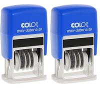 COLOP Mini timbro data S 120 SD - data in cifre con anno breve, ad esempio 25.11.29, piccolo (Confezione da 2)