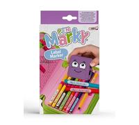 COLOP Pen MARKY - Set di pennarelli con inchiostro nero per scrivere penne e utensili per la scuola, con set di tipi, pinzette e 48 etichette