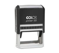 COLOP Printer 55 - Timbro di testo personalizzato (60 x 40 mm, fino a 9 righe) - Autoinchiostrante - Personalizzabile - Grande indirizzo e timbro aziendale per ufficio