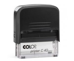 Colop PRINTER C40 - Timbro con Testo Desiderato - Autoinchiostrante per Nome, Indirizzo, Aziendale & Co da Usare, 59 x 23 mm, 6 Righe (Nero)