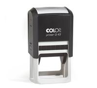 COLOP - PRINTER.Q43 - Timbro Printer Q 43 - 43 x 43 mm - 8 righe - quadrato - autoinchiostrante - nero - Colop - 80468 - Conf. da 1 Pz.
