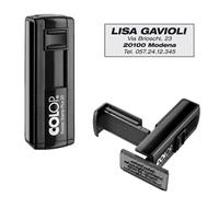 COLOP - PSP20N - Timbro Pocket Stamp Plus 20 - 14 x 38 mm - 4 righe - autoinchiostrante - nero - Colop - 80450 - Conf. da 1 Pz. - PSP20N