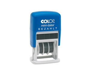 Colop S160/L2 MiniDater 5 x 25 mm, cuscino 4 mm rosso/blu a pagamento