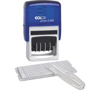 COLOP S260 Date Stamp Set - Blue & Red Ink 105732 45x24mm DIY Date Stamp Kit