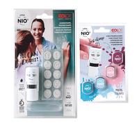 COLOP Set di timbri Little NIO SCUOLA & INSEGNANTE, con timbro, tampone d'inchiostro grigio e 10 motivi diversi, incluso set di tamponi d'inchiostro di ricambio "colori pastello"