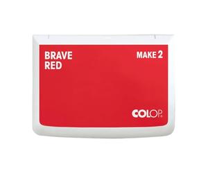 COLOP Timbri MAKE 2 Brave Red 70 x 110 mm, cuscino per timbri tradizionali