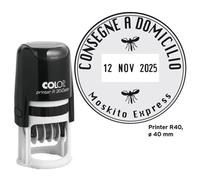 COLOP - Timbro Datario R40 Diametro 40mm 6righe Autoinchiostrante Personalizzabile Colop