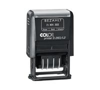 COLOP Timbro della data Printer S 260/L2 con testo "Pagato", lingua: tedesco (D02), colore: blu/rosso