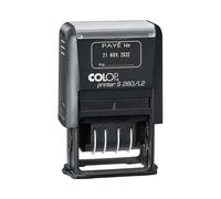 COLOP Timbro della data Printer S 260/L2 con testo "PAYÉ le", lingua: francese (D01), colore: blu/rosso