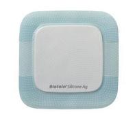 Coloplast MEDICAZIONE BIATAIN IN SCHIUMA DI POLIURETANO A RILASCIO DI ARGENTO CON BORDO ADESIVO IN SILICONE 12,5X12,5 CM 5 PEZZI