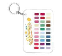 Color Analysis Keychain - Clear Acrylic, Seasonal Palette Styling Card