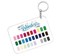Color Analysis Keychain - Clear Acrylic, Seasonal Palette Styling Card