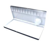 Color Around Tavolozza Acquerelli in Alluminio, Black, 13 Well(10.04"x4.33"x0.75")