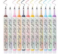 Color Art Pens, Nail Marker Set, 0.03in 12 Colors Quick Dry Ink with Waterproof Formula, Fine Tip Acrylic Drawing Tool, Smooth Precision Detail Design, Nails Arts for Home Salon Use