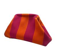 Color Block Clutch Purse - Woven Nylon Poliestere Handbag | Compact Summer