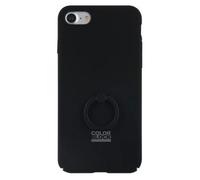 Color Block, Cover per iPhone 6/6S/7/8 Rigida con Anello Integrato, Nero