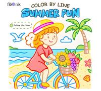 Color by Line - Summer Fun: A Relaxing Coloring Book For Adults with Vivid Outlines for Stress Relief & Calm