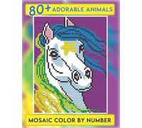 Color by number adorable animals: 80+ pages Challenges to Complete - Activity Puzzle Coloring Book for Adults Relaxation & Stress Relief