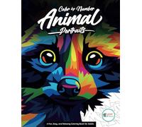Color by Number Animal Portraits: A fun, Easy, and Relaxing Coloring Book for Adults