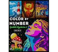 Color by Number Guided Mysteries 2: 50 Mosiac Pixel Coloring Book for Adults | Squares, Dots, Honeycombs, Diamonds | A Guided Coloring Experience to ... for Relaxation and Artistic Wonder