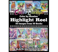 Color By Number Highlight Reel - 50 Images from 50 Books - BLACK BAC (Tascabile)