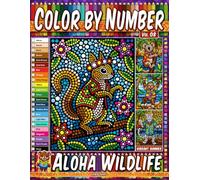 Color by Number Vol. 08 - Aloha Wildlife: Vibrant Summer Edition - 20 Pages in Diverse Art Styles - Relaxing Tropical Hawaiian Animals Coloring Book