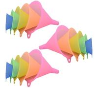 Color Caramella in Plastica 15 Pezzi Imbuto da Cucina Trasparente | Spezie, Bottiglie e Ricariche in Cucina, Adatto anche Cosmetici Fai da Te, Facile da Appendere Colore Casuale