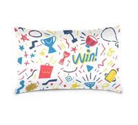 Color Cartoon Graffiti Standard/Queen Size cuscino da viaggio cerniera caso decorare pillo caso in cotone per Hot Sleepers, Soft & Silky Smooth fundas para almohadas grandes 50,8x76,2 cm Set di 2