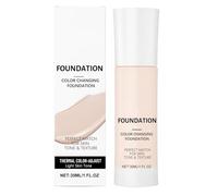 Color Change Foundation, 30ml Buildable Primer, Face Base with Natural Blend, Skin Foundation with Brighten Tone, Beauty Care Accessory, Handy Aid for Blemishes Imperfections Beauty Skin Pimple