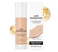 Color Changing Foundation, 30ml Buildable Primer, Face Makeup with Tone Adjust Feature, Skin Foundation, Color Correcting Base with Lightweight Texture, Beauty Product for Blemishes and Skin