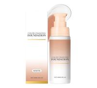 Color Changing Foundation, Full Coverage Concealer, 30ml Hydrating Cream, Sturdy, Nourishing Brightening Formula, Makeup for Sensitive Skin Travel Stage Festival Daily Use