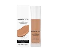 Color Changing Foundation - Liquid Full Coverage Foundation, Cosmetics Long-Lasting Cosmetics with Adaptive Skin Tone Matching Formula, Smooth and Flawless Finish Makeup, Lightweight Breathable