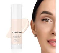 Color Changing Foundation - Liquid Full Coverage Foundation, Cosmetics Long-Lasting Cosmetics with Adaptive Skin Tone Matching Formula, Smooth and Flawless Finish Makeup, Lightweight Breathable