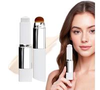 Color Changing Foundation Stick, 2 in 1 Color Changing Foundation Stick with Brush, Dewy Finish Base Makeup,Cover Cream Stick Foundation, Portable for Daily Use (01 Ivory White)