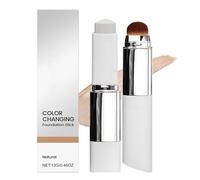 Color Changing Foundation Stick con spazzola, correttore per trucchi che cambiano colore, idratante e crema coprente leggera, impermeabile e durevole per tutti i tipi di pelle, copertura media