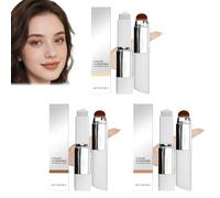 Color Changing Foundation Stick,Korean Base with Detachable Brush,Full-To-Medium Coverage,Flawless Base,Evens Tone,Cover Cream Stick V White Korean Foundation,Full To Medium Makeup (3 pezzi)