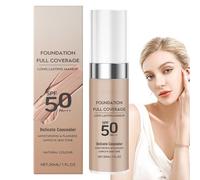 Color Changing Liquid Foundation, Longwearing Concealer with Spf 50, Full Coverage Makeup, Even Skin Tone, Hydrating Formula for Day and Night Use, 1.06x1.06x4.61 Inches