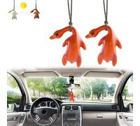 Color-Changing Roast Duck Car Pendant,Car Color Changing Roast Duck Creative Pendant,2pcs Color-Changing Roast Duck Car Pendant Interior Decorations,Temperature Reminder,for Indoor Outdoor Cars