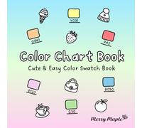 Color Chart Swatch Book: Cute design in the corner of each page, Blank grids of easy-to-color rectangles, Coloring and art