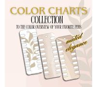Color Charts Collection - For the Color Overview of Your Favorite Pens -Muted Elegance: Track, Compare & Organize Your Markers, Pencils, Acrylic Pens ... Color Cards for Perfect Coloring Results