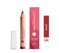 COLOR CHEMISTRY Vegan Lip & Cheek Crayon, Ultra-Matte Finish, Non-Drying, Highly Pigmented, Long-Lasting, Multi-Use, Rust LC16, 0.088 oz