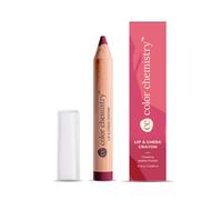 COLOR CHEMISTRY Vegan Lip & Cheek Crayon, Ultra-Matte, Non-Drying, Highly Pigmented, Long-Lasting, Multi-Use - Camellia LC12, 0.088 oz