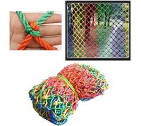 Color Climbing Rope Net, Indoor Outdoor Railing Safety Net Children's Stairs Balcony Safety Net Pets Fence Weave Nylon Net(8 * 4(24x12ft))