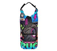Color Cool Monsters - Borsa a tracolla per bottiglia d'acqua con tasche e porta bottiglia d'acqua, con tasche e porta bottiglia d'acqua, per passeggiate quotidiane, escursioni e altre attività